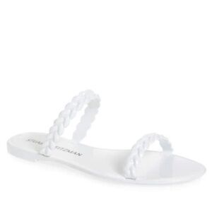 Stuart Weitzman Braided Jelly Flats Strappy Sawyer Slip On Slide‎ Sandals Shoes